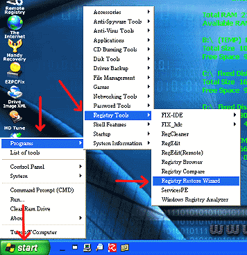 UBCD4Win Registry repair