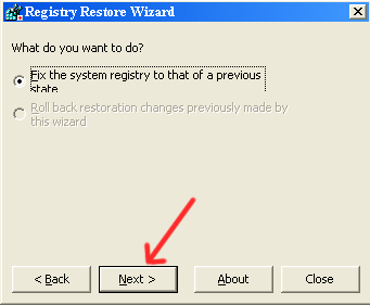 Vista Registry Repair Wizard - Repair.